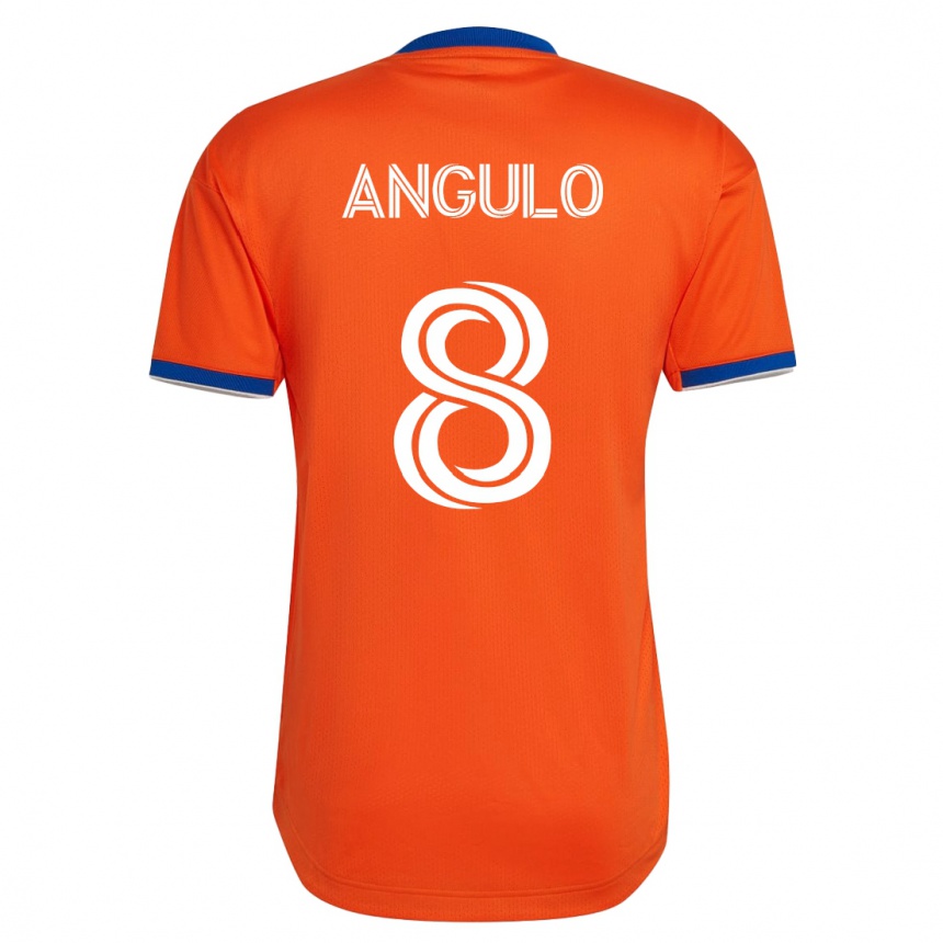Herren Fußball Marco Angulo #8 Weiß Auswärtstrikot Trikot 2023/24 T-Shirt Luxemburg