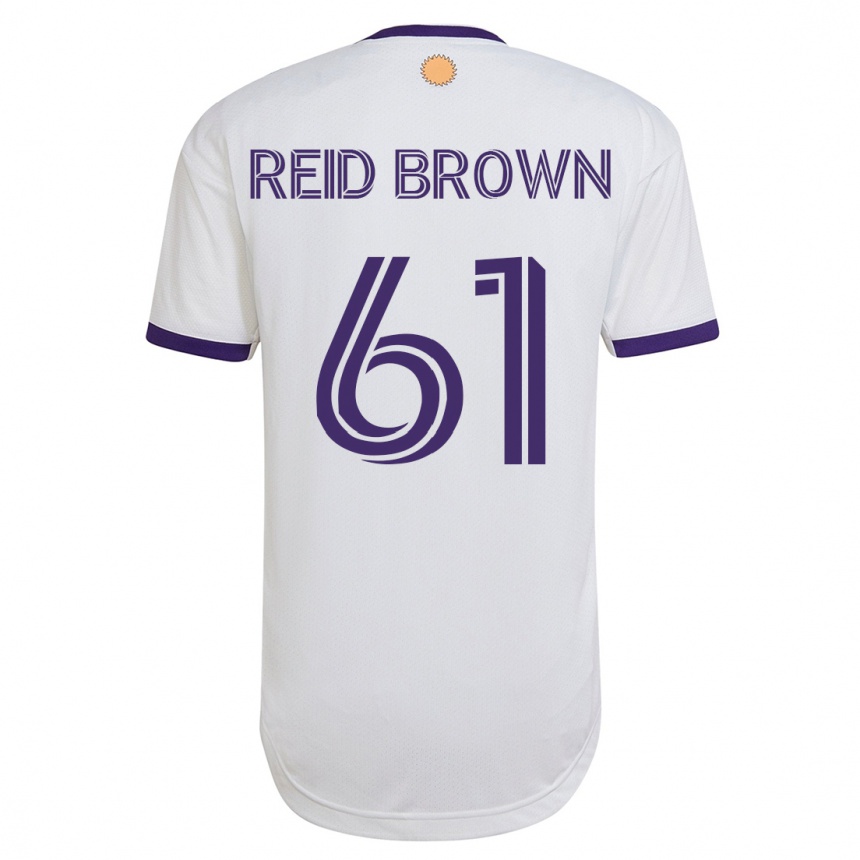 Herren Fußball Tahir Reid-Brown #61 Weiß Auswärtstrikot Trikot 2023/24 T-Shirt Luxemburg