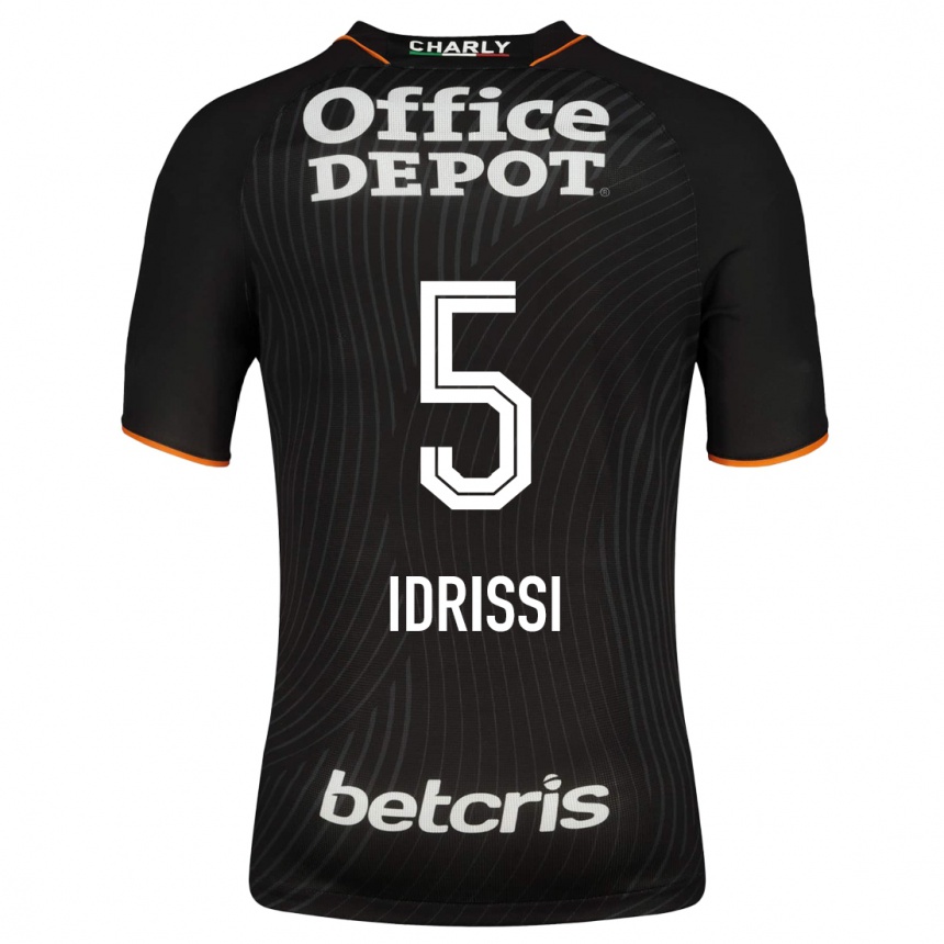 Herren Fußball Oussama Idrissi #5 Schwarz Auswärtstrikot Trikot 2023/24 T-Shirt Luxemburg