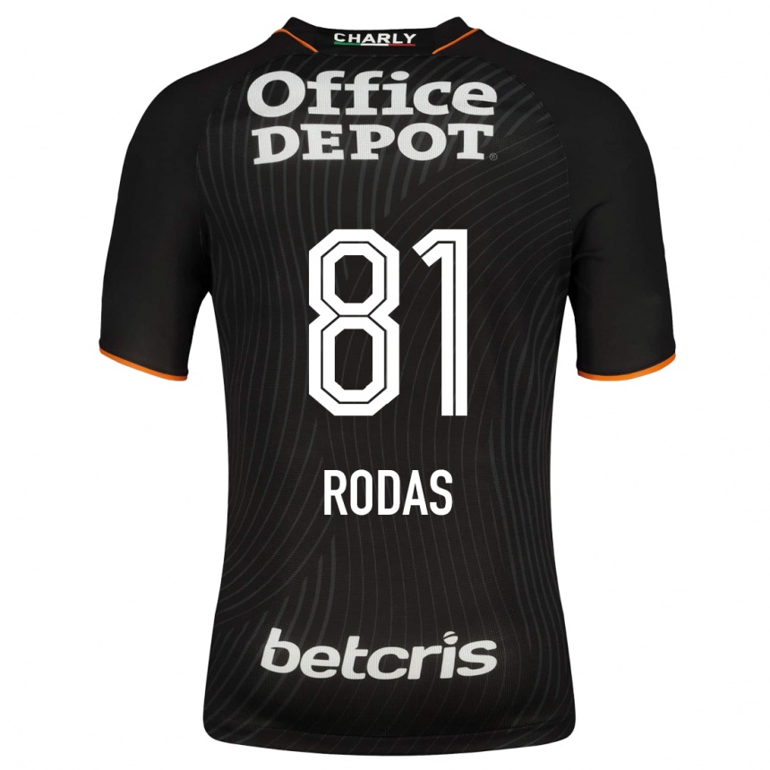 Herren Fußball Carlos Rodas #81 Schwarz Auswärtstrikot Trikot 2023/24 T-Shirt Luxemburg