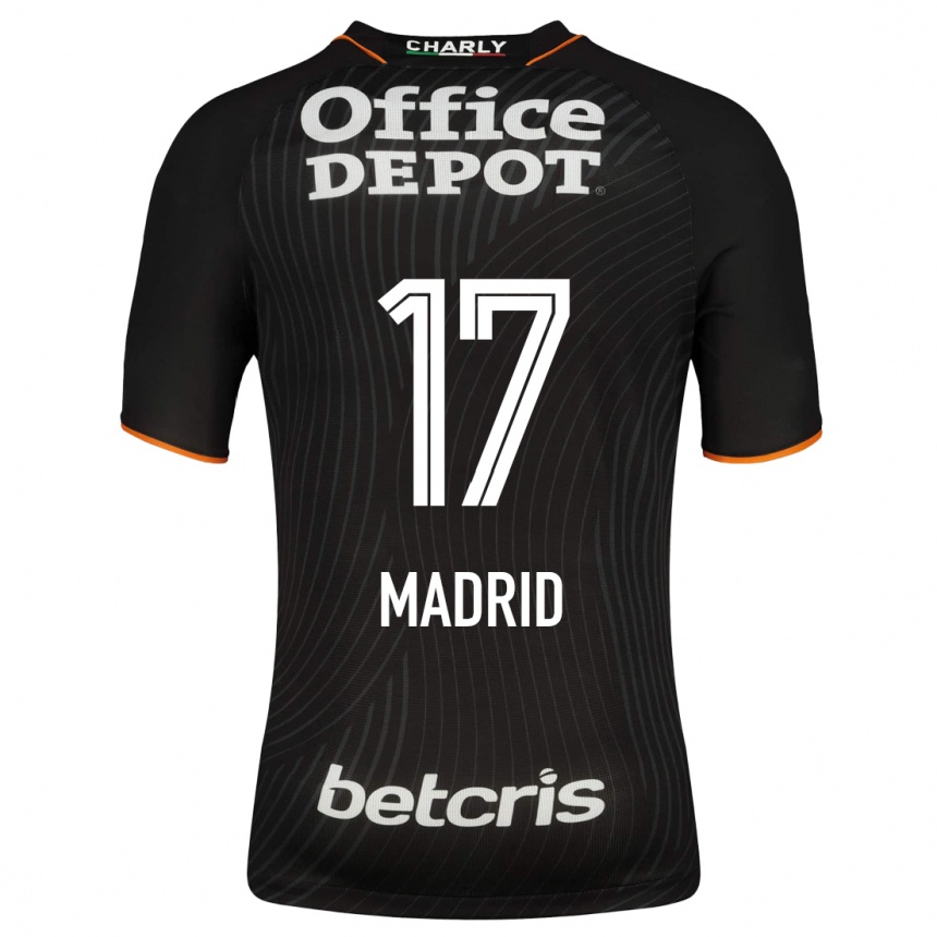 Herren Fußball Yanín Madrid #17 Schwarz Auswärtstrikot Trikot 2023/24 T-Shirt Luxemburg