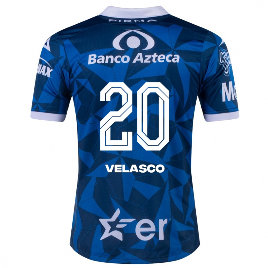 Herren Fußball Kevin Velasco #20 Blau Auswärtstrikot Trikot 2023/24 T-Shirt Luxemburg