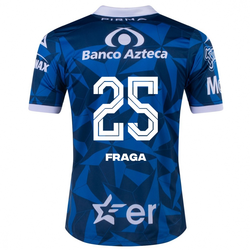 Herren Fußball Miguel Fraga #25 Blau Auswärtstrikot Trikot 2023/24 T-Shirt Luxemburg