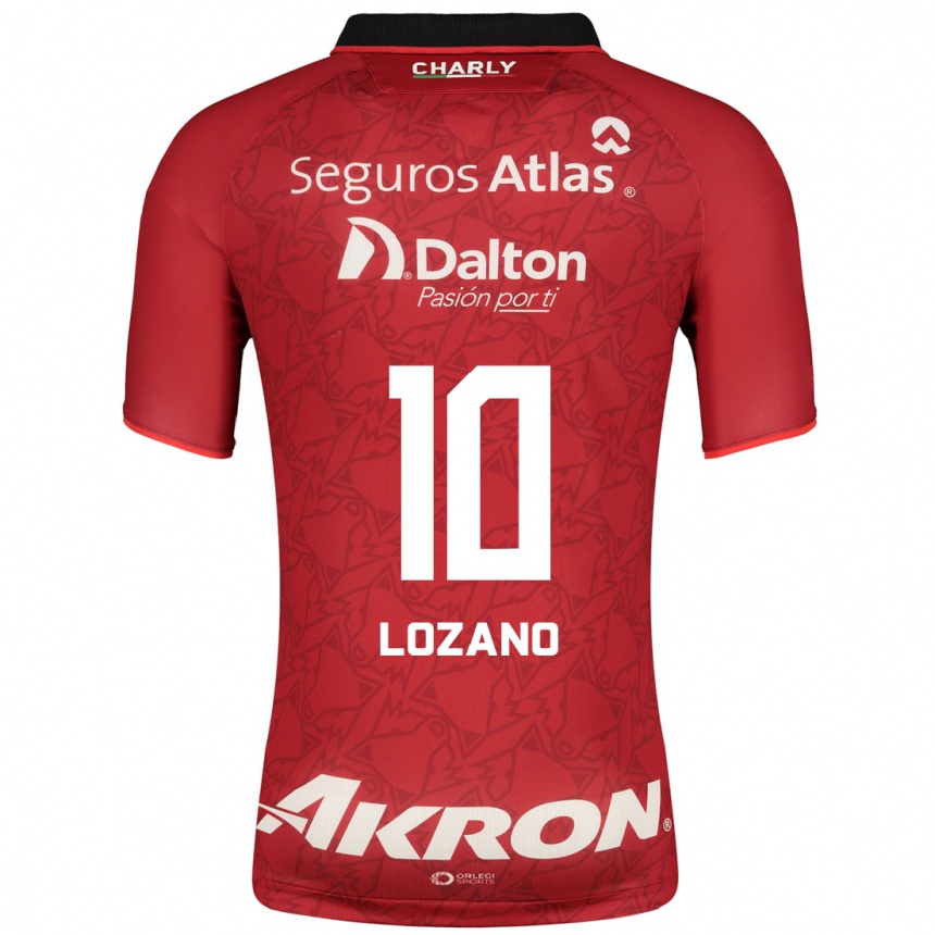 Herren Fußball Brian Lozano #10 Rot Auswärtstrikot Trikot 2023/24 T-Shirt Luxemburg