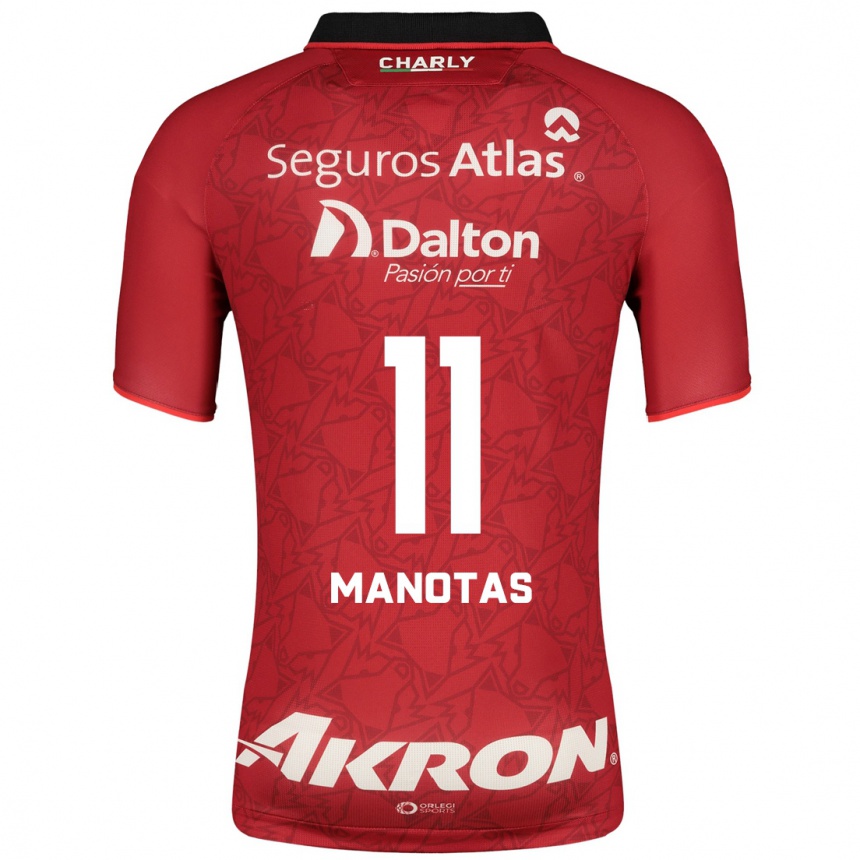 Herren Fußball Mauro Manotas #11 Rot Auswärtstrikot Trikot 2023/24 T-Shirt Luxemburg