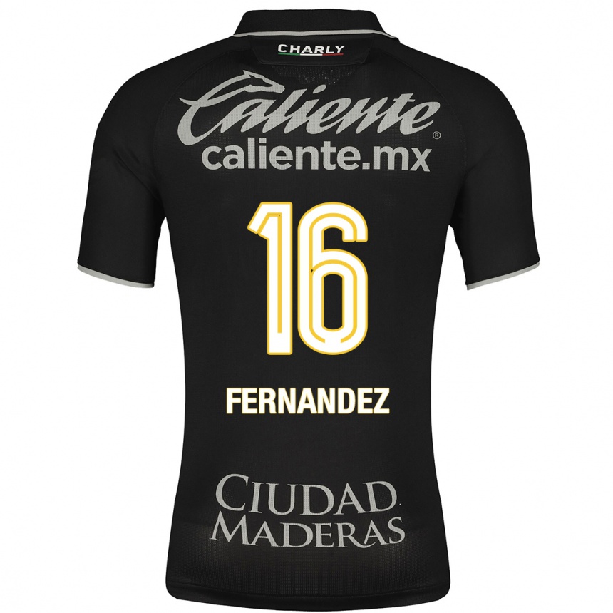 Herren Fußball Omar Fernández #16 Schwarz Auswärtstrikot Trikot 2023/24 T-Shirt Luxemburg