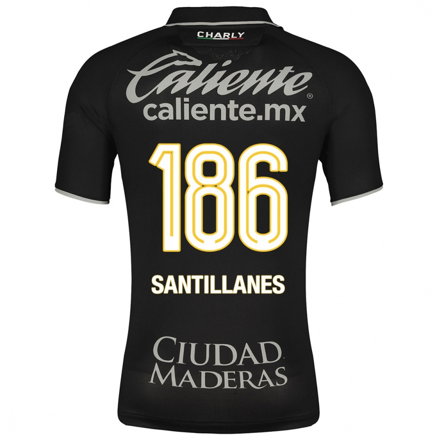 Herren Fußball Antonio Santillanes #186 Schwarz Auswärtstrikot Trikot 2023/24 T-Shirt Luxemburg