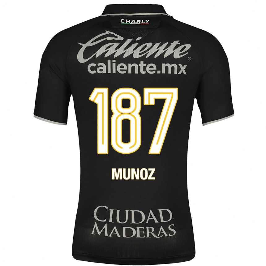 Herren Fußball Diego Muñoz #187 Schwarz Auswärtstrikot Trikot 2023/24 T-Shirt Luxemburg