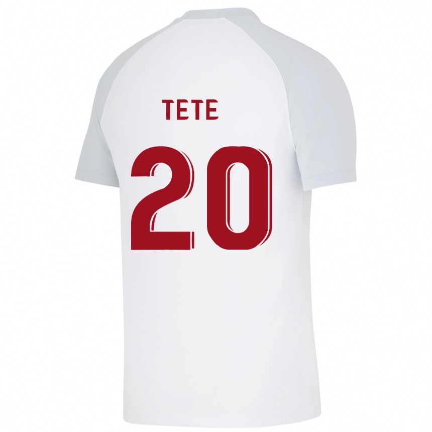 Herren Fußball Tete #20 Weiß Auswärtstrikot Trikot 2023/24 T-Shirt Luxemburg