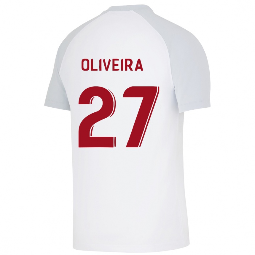 Herren Fußball Sérgio Oliveira #27 Weiß Auswärtstrikot Trikot 2023/24 T-Shirt Luxemburg