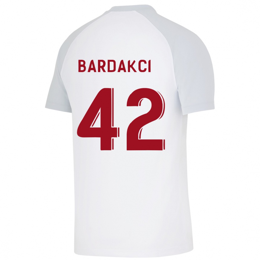 Herren Fußball Abdülkerim Bardakcı #42 Weiß Auswärtstrikot Trikot 2023/24 T-Shirt Luxemburg