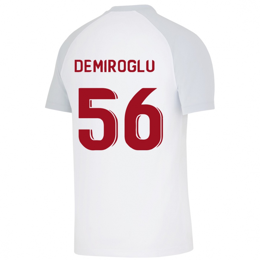 Herren Fußball Baran Demiroğlu #56 Weiß Auswärtstrikot Trikot 2023/24 T-Shirt Luxemburg
