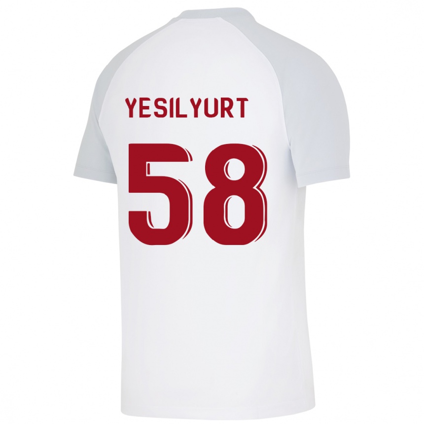 Herren Fußball Ali Yeşilyurt #58 Weiß Auswärtstrikot Trikot 2023/24 T-Shirt Luxemburg