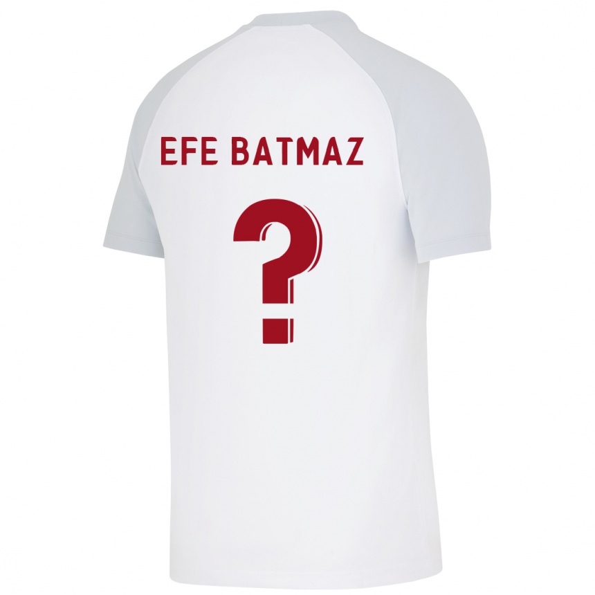 Herren Fußball Mert Efe Batmaz #0 Weiß Auswärtstrikot Trikot 2023/24 T-Shirt Luxemburg