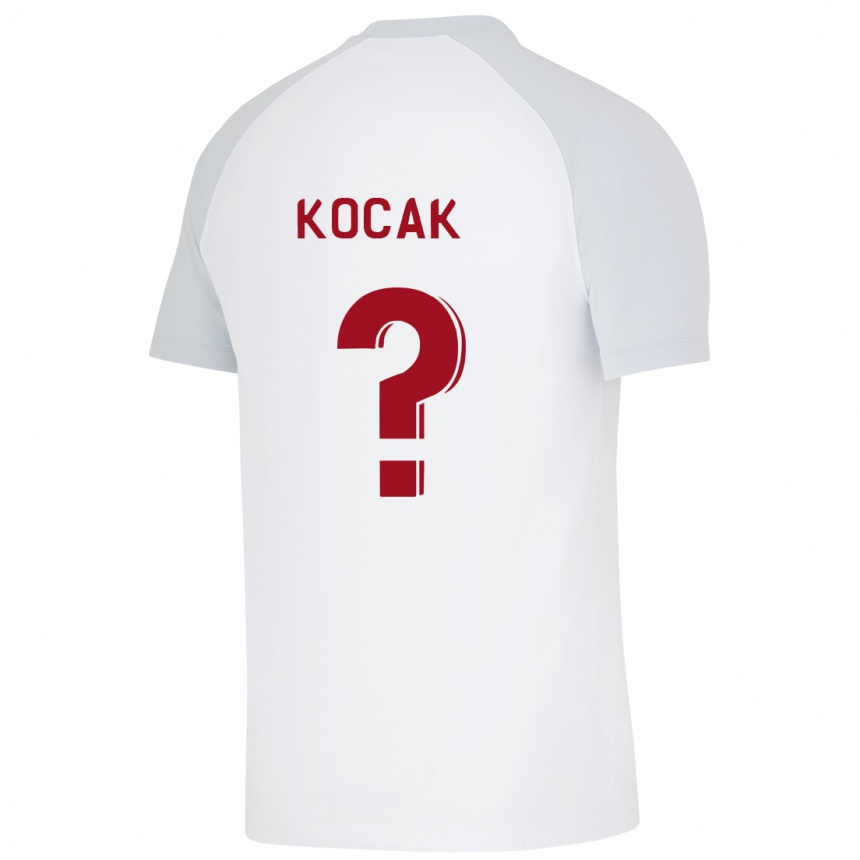 Herren Fußball Furkan Koçak #0 Weiß Auswärtstrikot Trikot 2023/24 T-Shirt Luxemburg