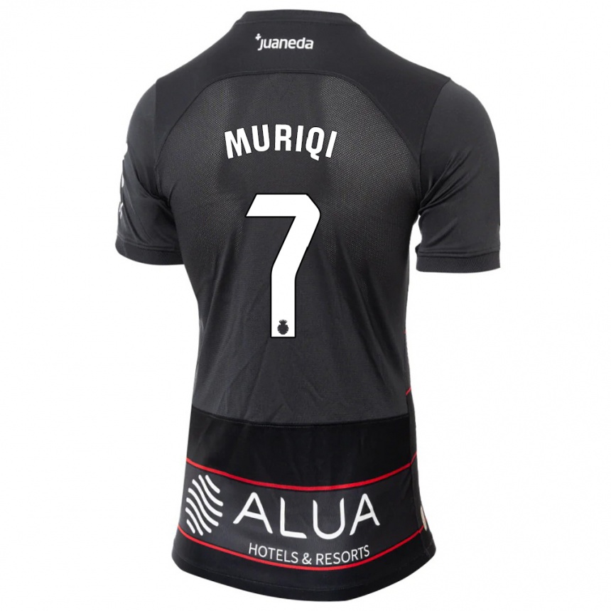 Herren Fußball Vedat Muriqi #7 Schwarz Auswärtstrikot Trikot 2023/24 T-Shirt Luxemburg