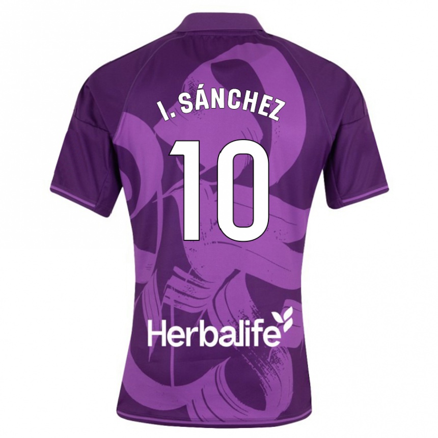 Herren Fußball Iván Sánchez #10 Violett Auswärtstrikot Trikot 2023/24 T-Shirt Luxemburg