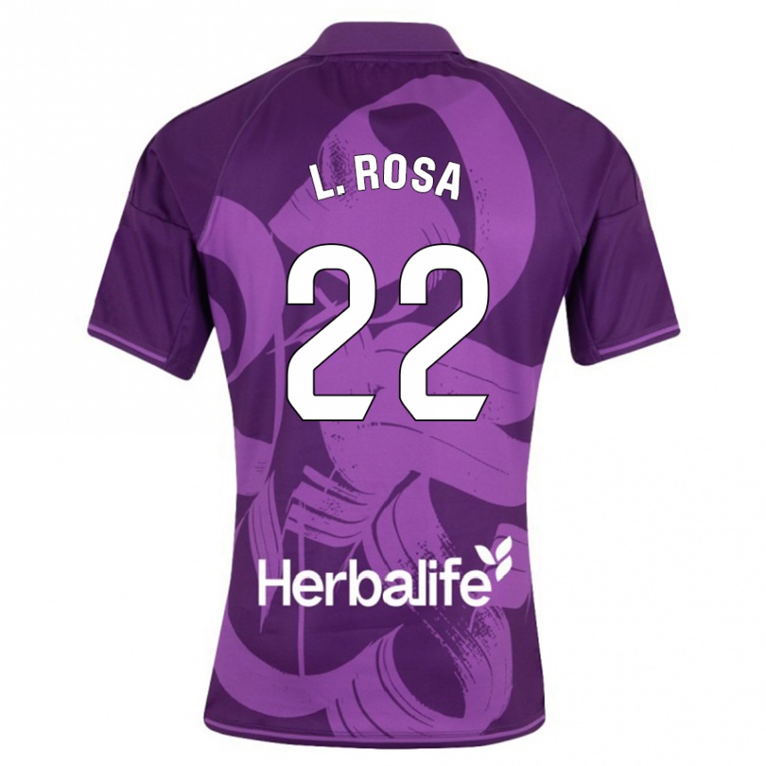 Herren Fußball Lucas Rosa #22 Violett Auswärtstrikot Trikot 2023/24 T-Shirt Luxemburg