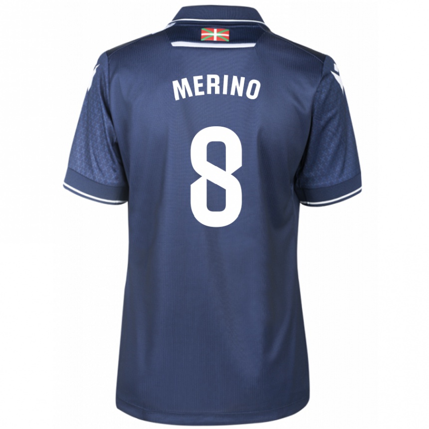 Herren Fußball Mikel Merino #8 Marine Auswärtstrikot Trikot 2023/24 T-Shirt Luxemburg