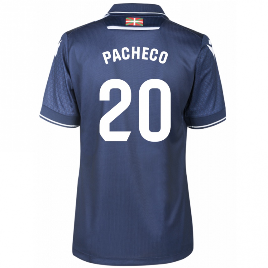 Herren Fußball Jon Pacheco #20 Marine Auswärtstrikot Trikot 2023/24 T-Shirt Luxemburg