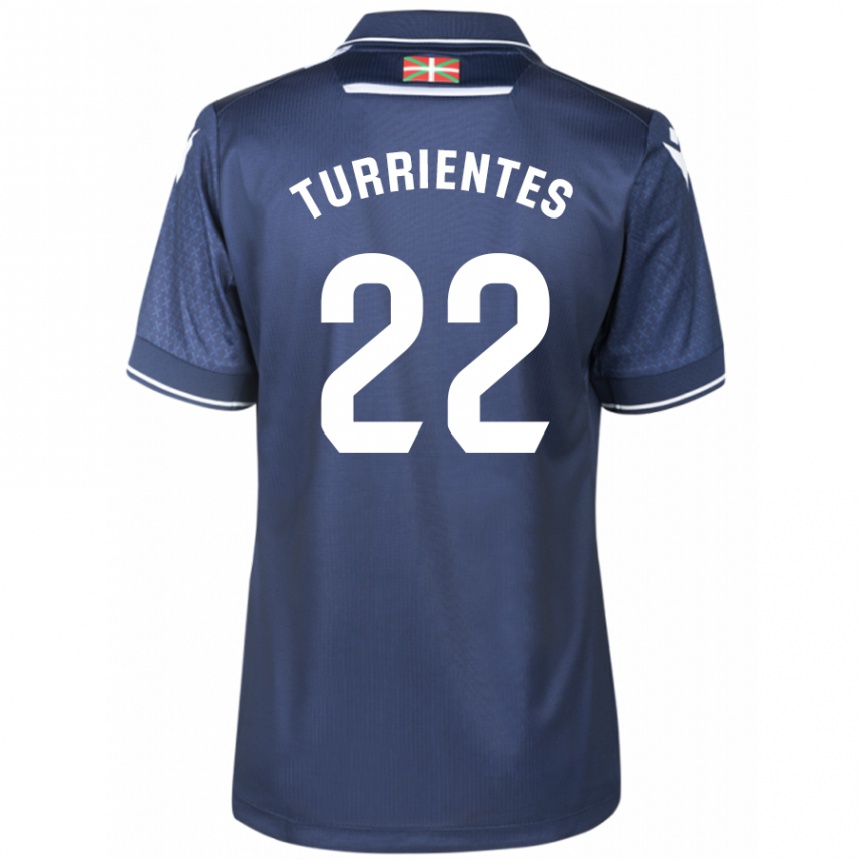 Herren Fußball Beñat Turrientes #22 Marine Auswärtstrikot Trikot 2023/24 T-Shirt Luxemburg
