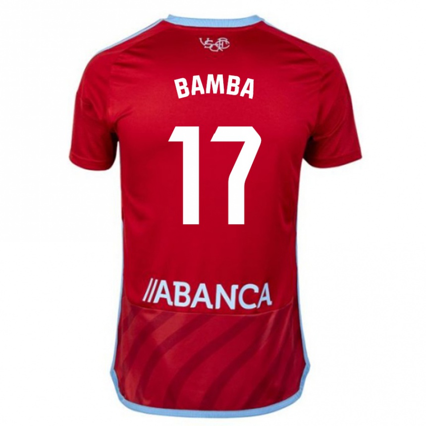 Herren Fußball Jonathan Bamba #17 Rot Auswärtstrikot Trikot 2023/24 T-Shirt Luxemburg