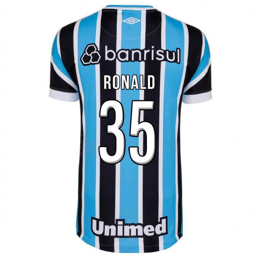 Damen Fußball Ronald #35 Blau Heimtrikot Trikot 2023/24 T-Shirt Luxemburg