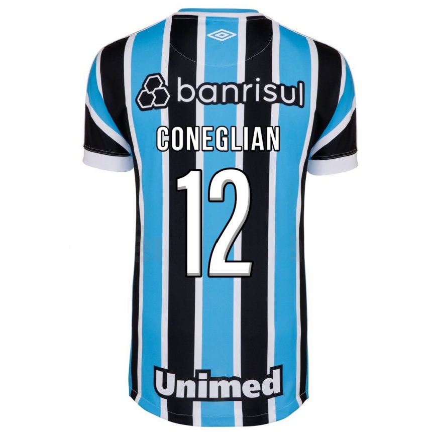 Damen Fußball Arthur Coneglian #12 Blau Heimtrikot Trikot 2023/24 T-Shirt Luxemburg