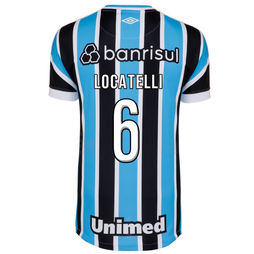 Damen Fußball Natane Locatelli #6 Blau Heimtrikot Trikot 2023/24 T-Shirt Luxemburg