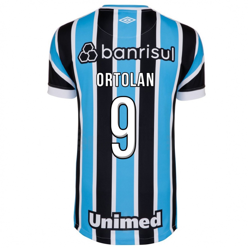Damen Fußball Dani Ortolan #9 Blau Heimtrikot Trikot 2023/24 T-Shirt Luxemburg