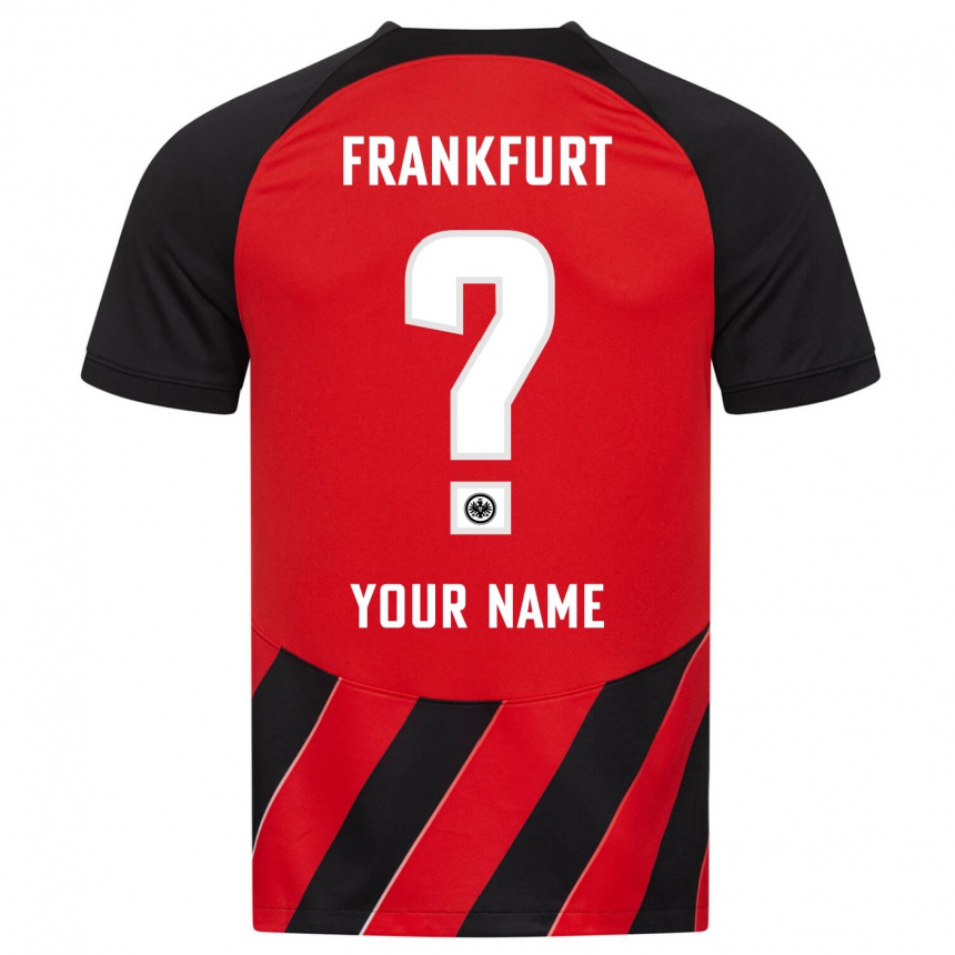Damen Fußball Ihren Namen #0 Rot Schwarz Heimtrikot Trikot 2023/24 T-Shirt Luxemburg