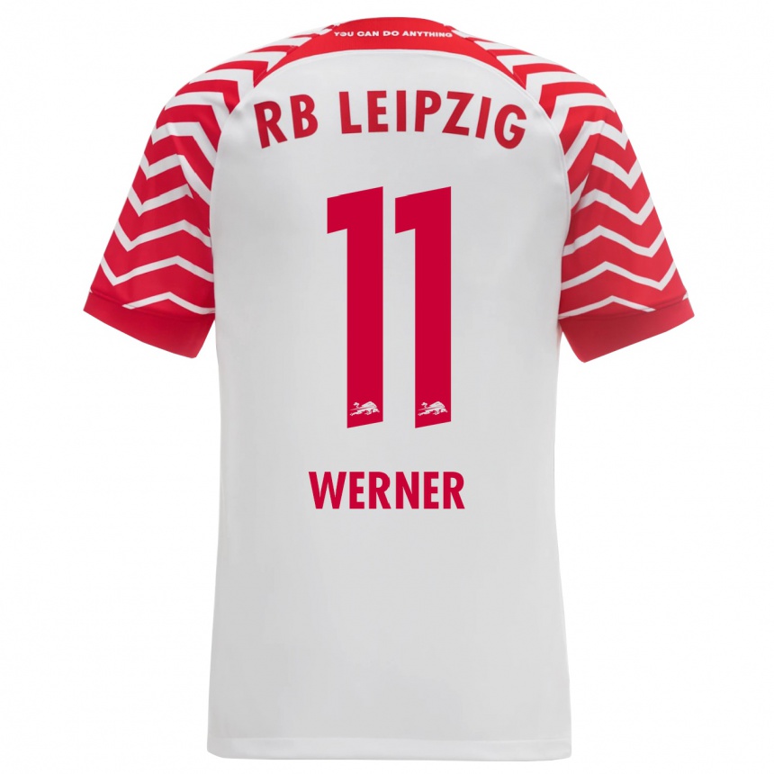 Damen Fußball Timo Werner #11 Weiß Heimtrikot Trikot 2023/24 T-Shirt Luxemburg