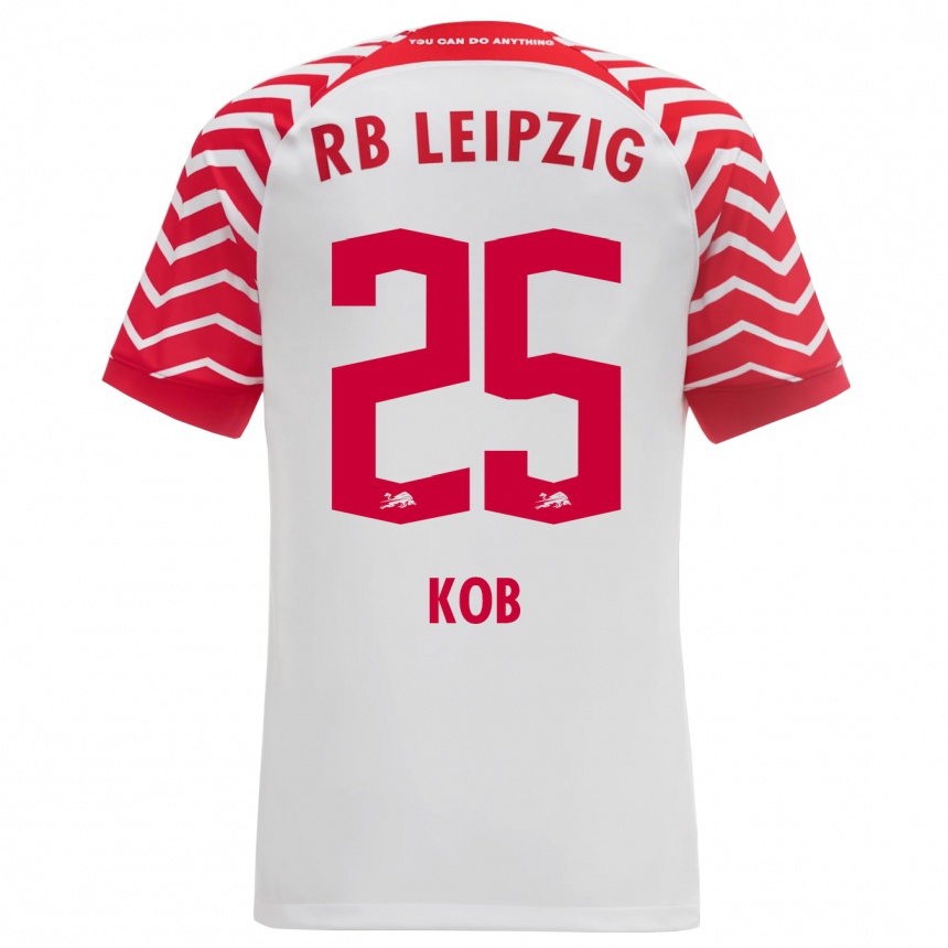 Damen Fußball Leon Koß #25 Weiß Heimtrikot Trikot 2023/24 T-Shirt Luxemburg
