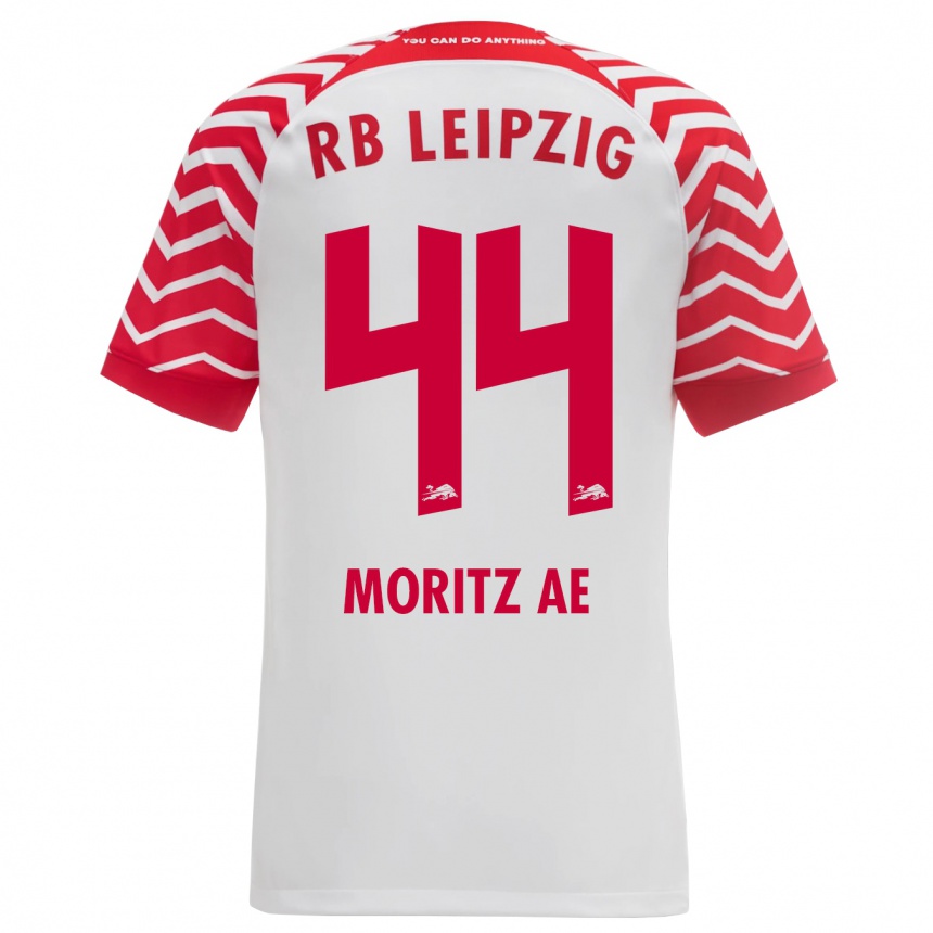 Damen Fußball Moritz Aé #44 Weiß Heimtrikot Trikot 2023/24 T-Shirt Luxemburg