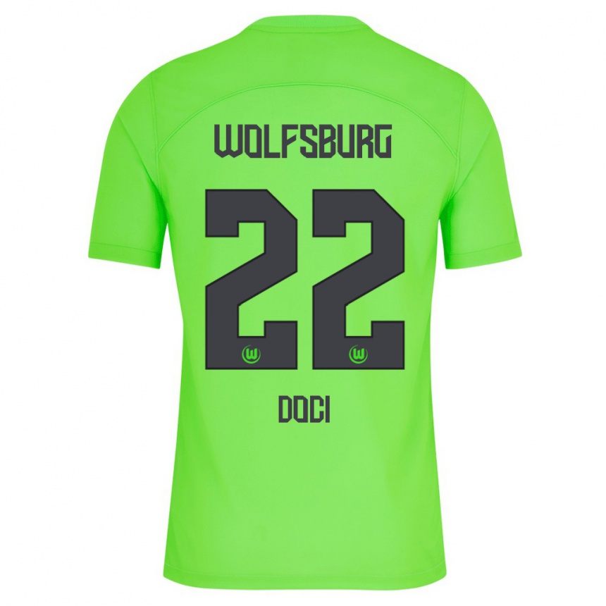 Damen Fußball Adrian Doci #22 Grün Heimtrikot Trikot 2023/24 T-Shirt Luxemburg