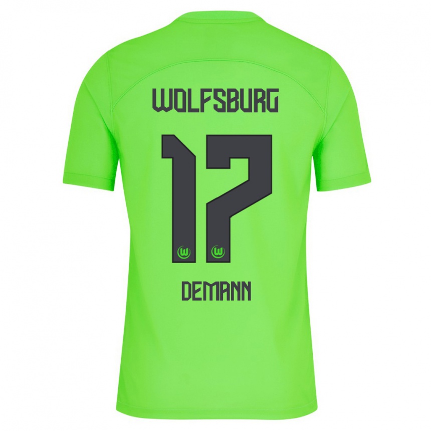 Damen Fußball Kristin Demann #17 Grün Heimtrikot Trikot 2023/24 T-Shirt Luxemburg