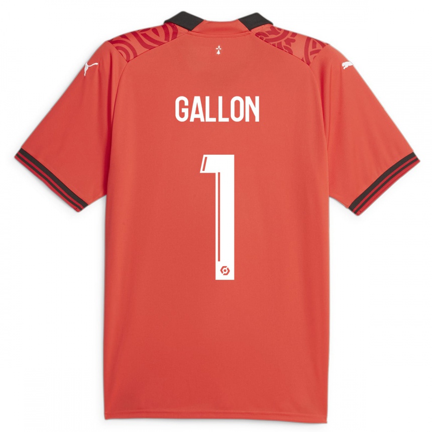 Damen Fußball Gauthier Gallon #1 Rot Heimtrikot Trikot 2023/24 T-Shirt Luxemburg