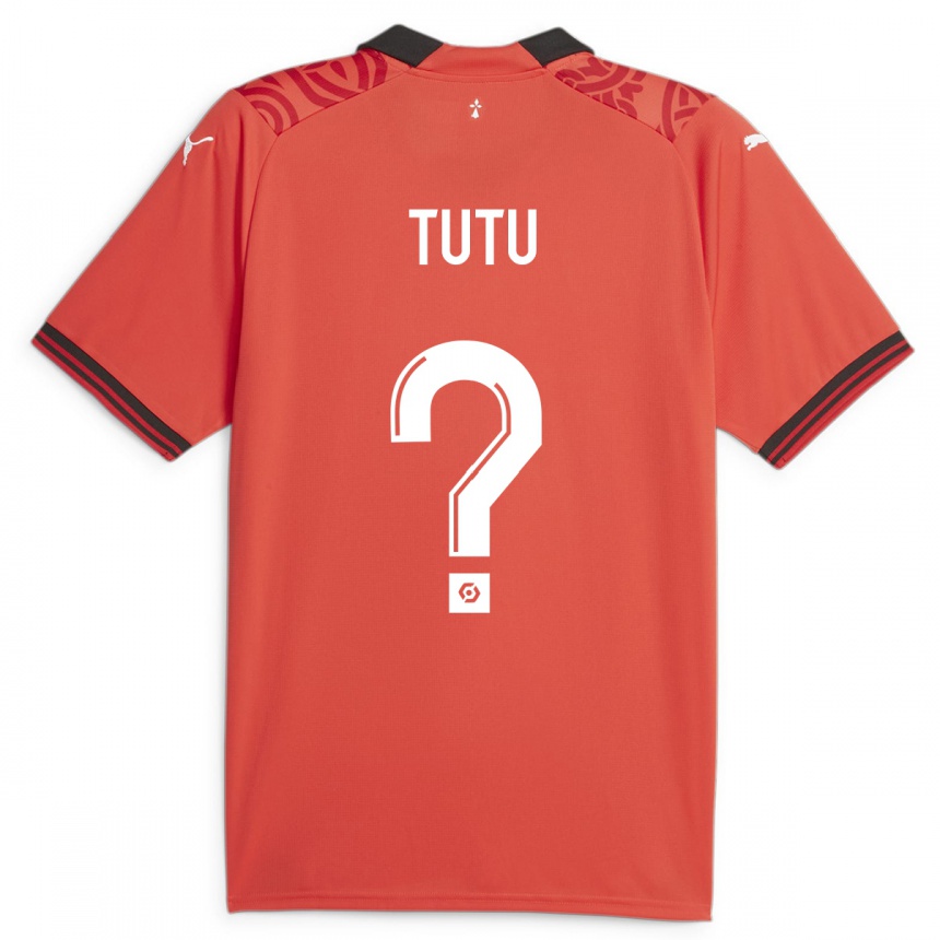 Damen Fußball Gabriel Tutu #0 Rot Heimtrikot Trikot 2023/24 T-Shirt Luxemburg