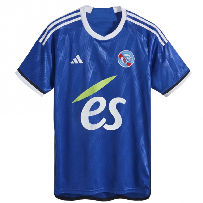 Damen Fußball Jean-Eudes Aholou #6 Blau Heimtrikot Trikot 2023/24 T-Shirt Luxemburg