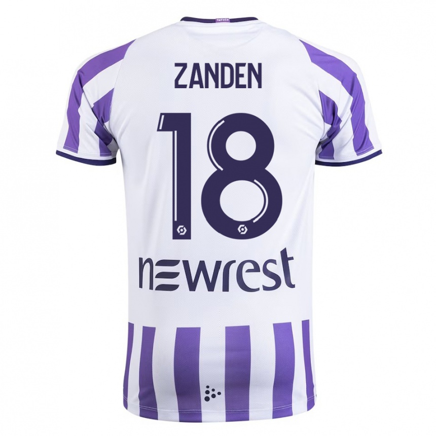 Damen Fußball Oliver Zandén #18 Weiß Heimtrikot Trikot 2023/24 T-Shirt Luxemburg