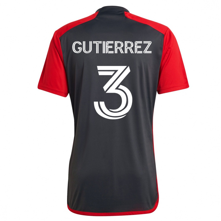 Damen Fußball Cristián Gutiérrez #3 Grau Heimtrikot Trikot 2023/24 T-Shirt Luxemburg