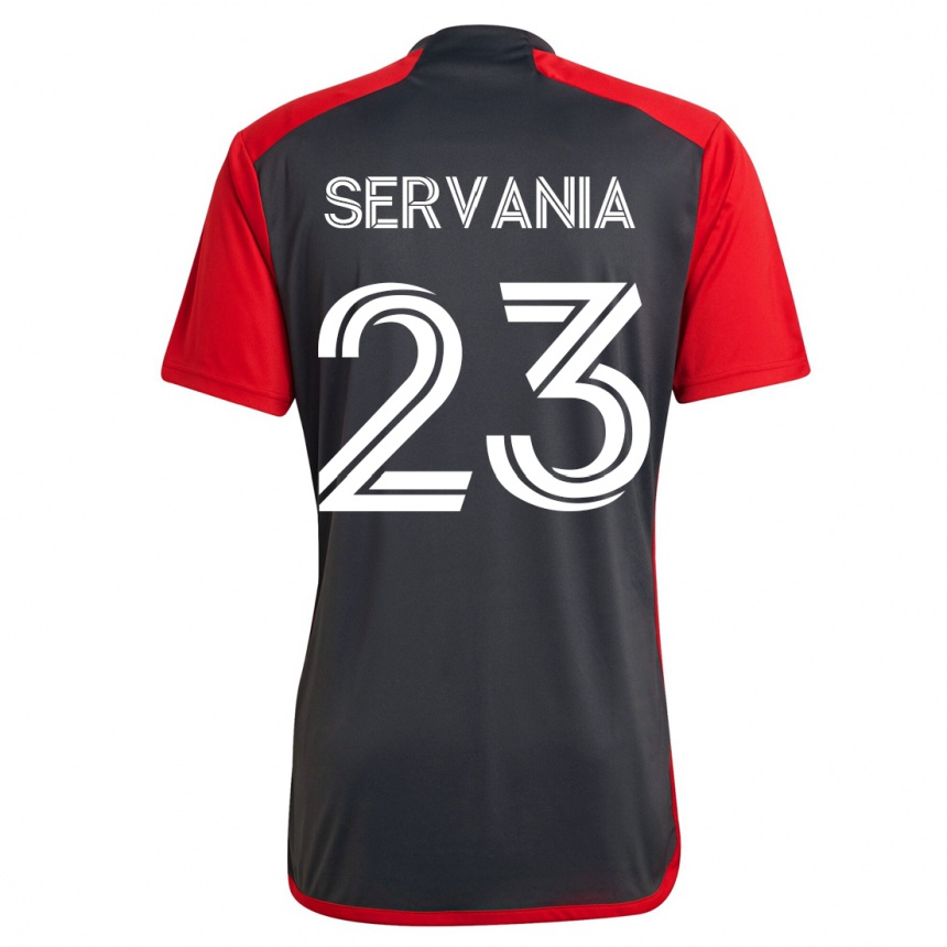 Damen Fußball Brandon Servania #23 Grau Heimtrikot Trikot 2023/24 T-Shirt Luxemburg
