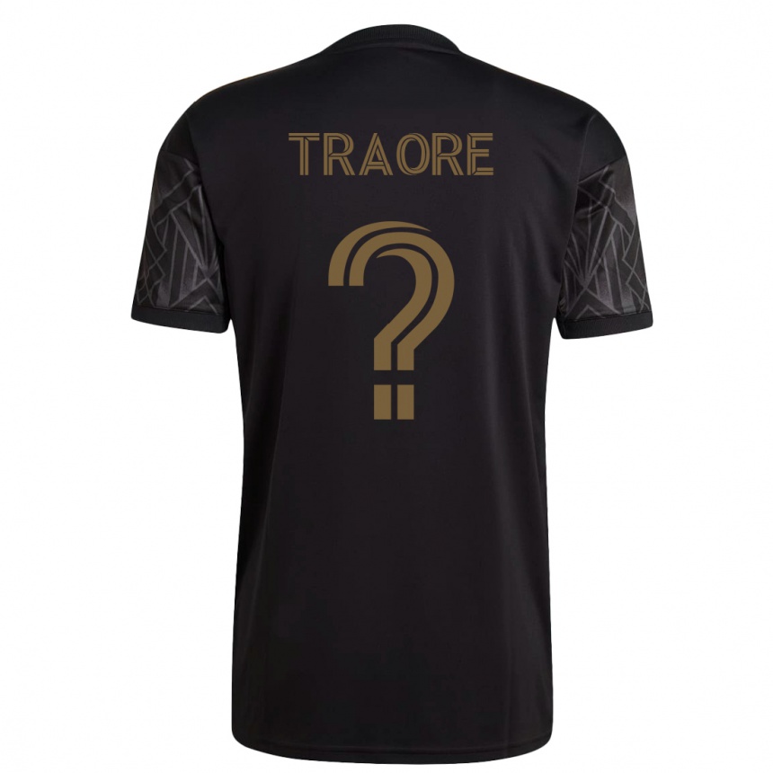 Damen Fußball Mohamed Traore #0 Schwarz Heimtrikot Trikot 2023/24 T-Shirt Luxemburg