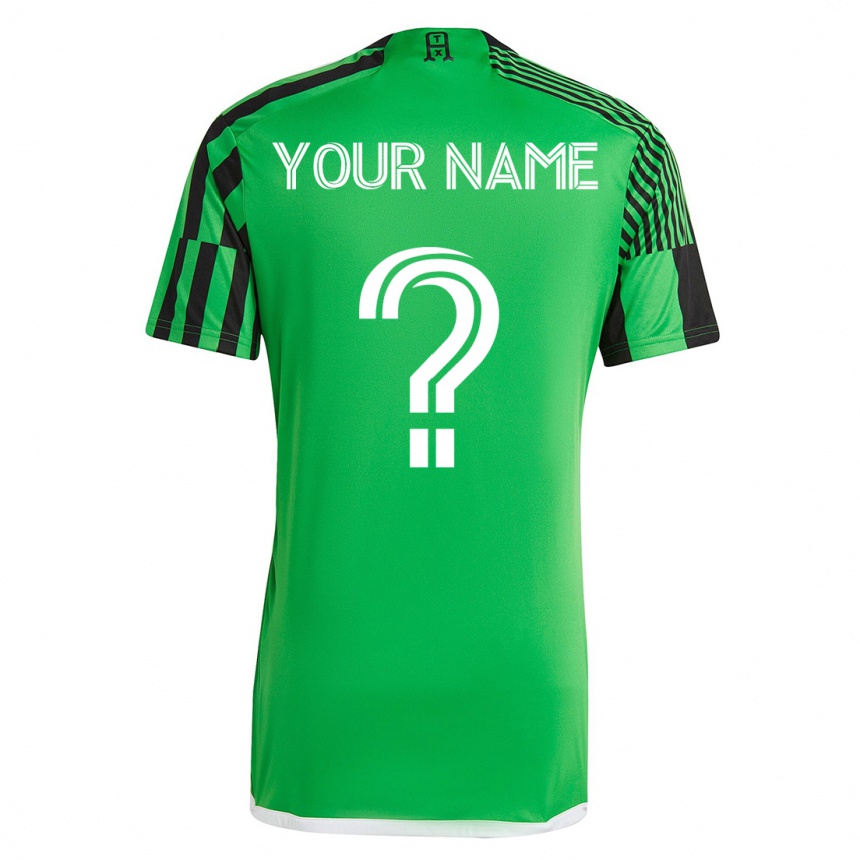 Damen Fußball Ihren Namen #0 Grün Schwarz Heimtrikot Trikot 2023/24 T-Shirt Luxemburg