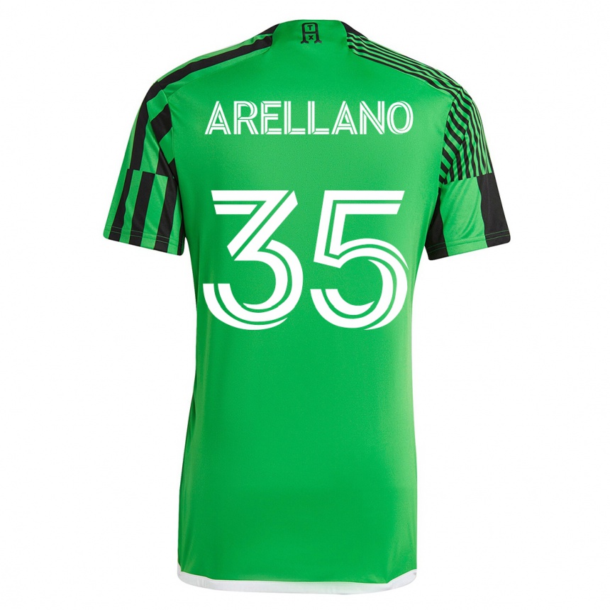 Damen Fußball Bryan Arellano #35 Grün Schwarz Heimtrikot Trikot 2023/24 T-Shirt Luxemburg