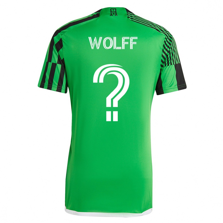 Damen Fußball Gavin Wolff #0 Grün Schwarz Heimtrikot Trikot 2023/24 T-Shirt Luxemburg