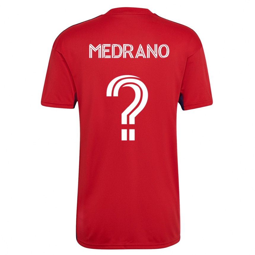 Damen Fußball Gael Medrano #0 Rot Heimtrikot Trikot 2023/24 T-Shirt Luxemburg