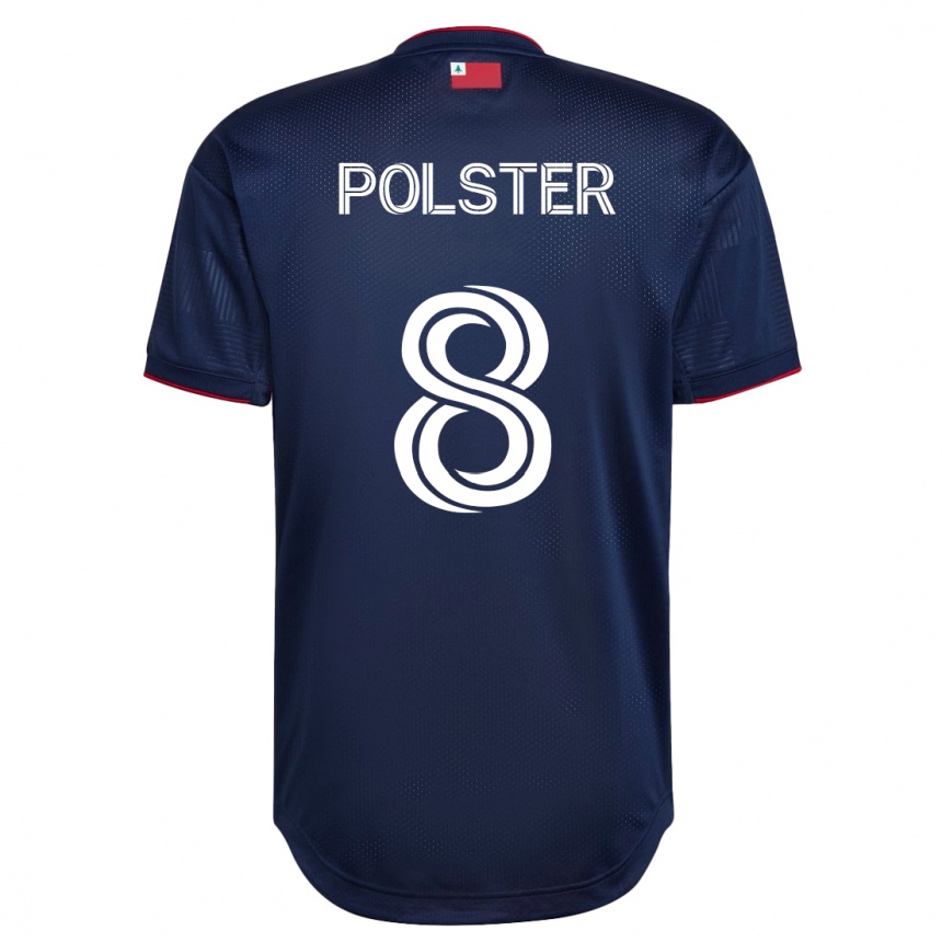 Damen Fußball Matt Polster #8 Marine Heimtrikot Trikot 2023/24 T-Shirt Luxemburg