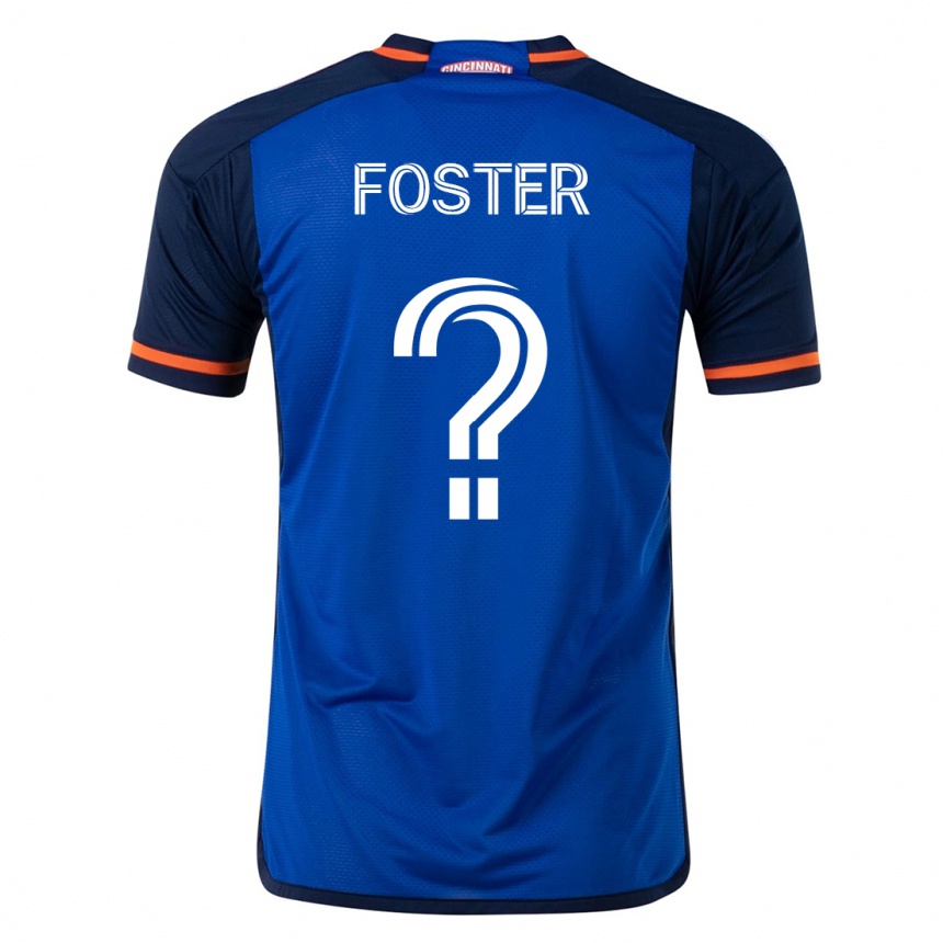 Damen Fußball Isaiah Foster #0 Blau Heimtrikot Trikot 2023/24 T-Shirt Luxemburg