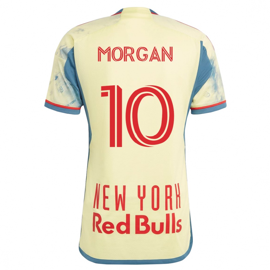 Damen Fußball Lewis Morgan #10 Gelb Heimtrikot Trikot 2023/24 T-Shirt Luxemburg